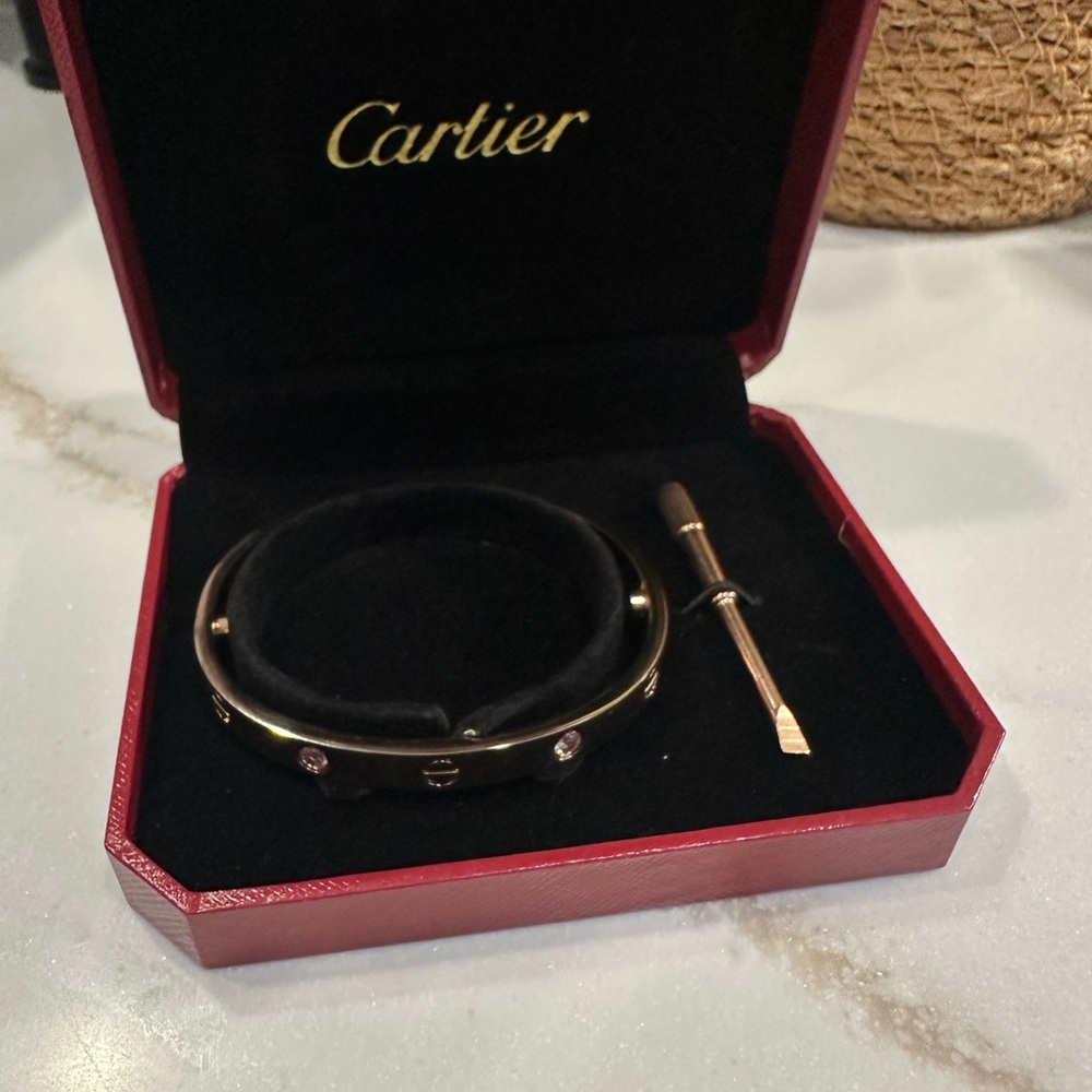 Cartier Rose Gold  Love Bracelet with Diamonds